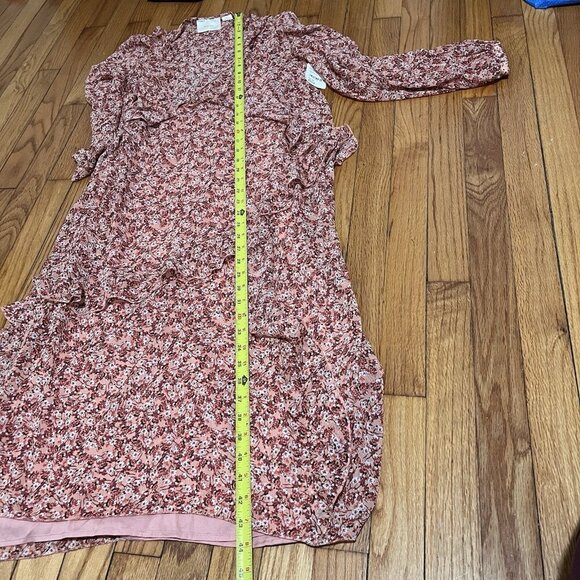 Maeve Anthropologie Sirena Ruffled Tunic Puff Sleeve Ruffle Dress Size Medium - Picture 9 of 10